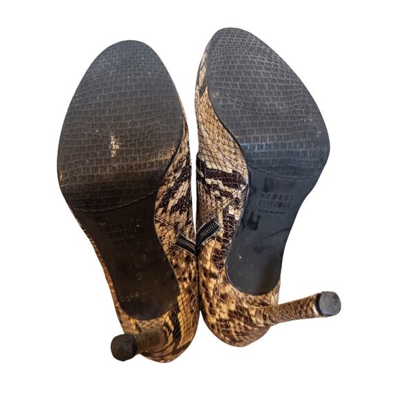 Stuart Weitzman Y2K Apollo Snakeskin Heeled Bootie Women’s 6 - Picture 8 of 10